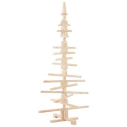 Berkfield Home Beautiful Wooden Christmas Tree for Decoration 150 cm Solid Wood Pine in Light Tan - thumbnail 8