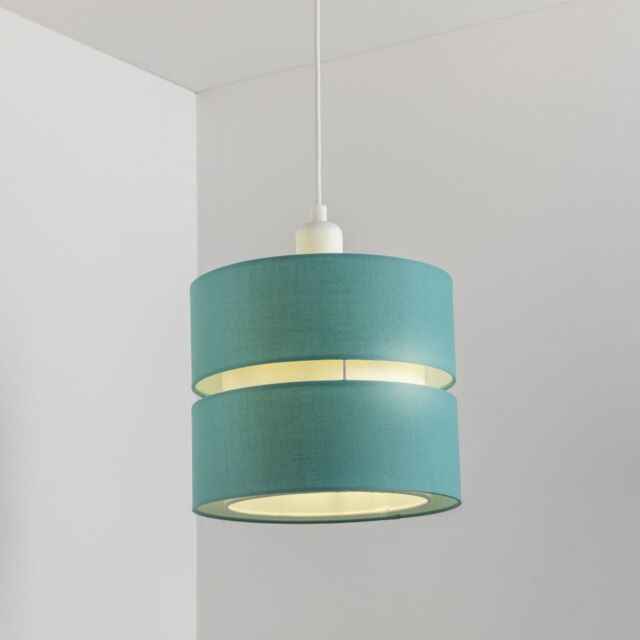 CGC Lighting 'Gayle' Teal Two Tier Ceiling Shade - image 1