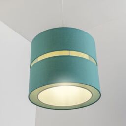 CGC Lighting 'Gayle' Teal Two Tier Ceiling Shade - thumbnail 2