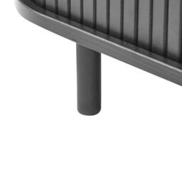 Wyld and Coco Sideboard - Black MDF and Metal Sliding Cabinet W80 x D40 x H60cm - thumbnail 8