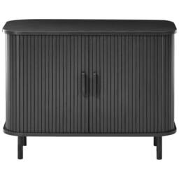 Wyld and Coco Sideboard - Black MDF and Metal Sliding Cabinet W80 x D40 x H60cm - thumbnail 5