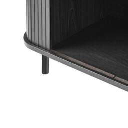 Wyld and Coco Sideboard - Black MDF and Metal Sliding Cabinet W80 x D40 x H60cm - thumbnail 7
