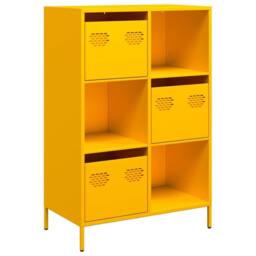 Berkfield Home Highboard Mustard Yellow 68x39x103.5 cm Steel