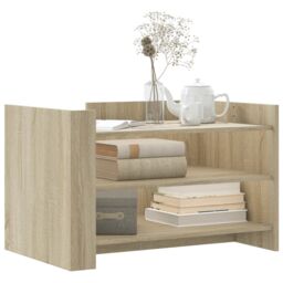 Berkfield Home Coffee Table Sonoma Oak 80x50x50 cm Engineered Wood in Brown - Size: 80 x 50 x 50 cm - thumbnail 3