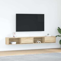 Berkfield Home TV Cabinets 2 pcs Sonoma Oak 100x31x25.5 cm Engineered Wood in Brown - thumbnail 1