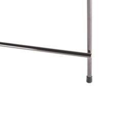 Wyld and Coco Round Coffee Table - Black Tempered Glass Top Silver Metal Legs 63cm - thumbnail 5