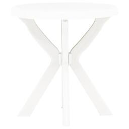 Berkfield Home Bistro Table White Ã˜70 cm Plastic