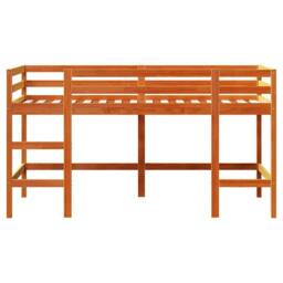 Berkfield Home Kids' Loft Bed without Mattress with Ladder Wax Brown 80x200 cm - thumbnail 4