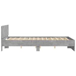 Berkfield Home Durable Bed Frame without Mattress Concrete Grey 150x200 cm King Size - thumbnail 6