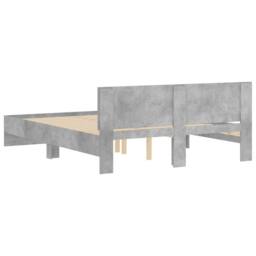 Berkfield Home Durable Bed Frame without Mattress Concrete Grey 150x200 cm King Size - thumbnail 7