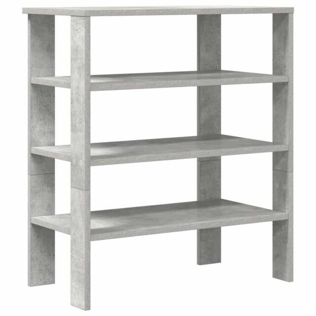 Berkfield Home Shoe Rack Concrete Grey 61x32x70 cm Engineered Wood - Size: 61 x 32 x 70 cm - image 1