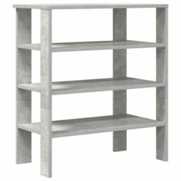 Berkfield Home Shoe Rack Concrete Grey 61x32x70 cm Engineered Wood - Size: 61 x 32 x 70 cm - thumbnail 1
