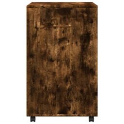 Berkfield Home Rolling Cabinet Smoked Oak 60x48x81 cm Engineered Wood in Brown - Size: 60 x 48 x 81 cm - thumbnail 5
