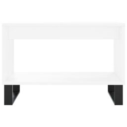 Berkfield Home Coffee Table White 60x50x40 cm Engineered Wood - Size: 60 x 50 x 40 cm - thumbnail 4