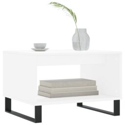 Berkfield Home Coffee Table White 60x50x40 cm Engineered Wood - Size: 60 x 50 x 40 cm - thumbnail 3