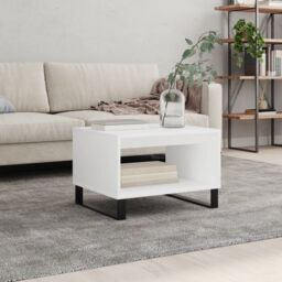 Berkfield Home Coffee Table White 60x50x40 cm Engineered Wood - Size: 60 x 50 x 40 cm - thumbnail 1