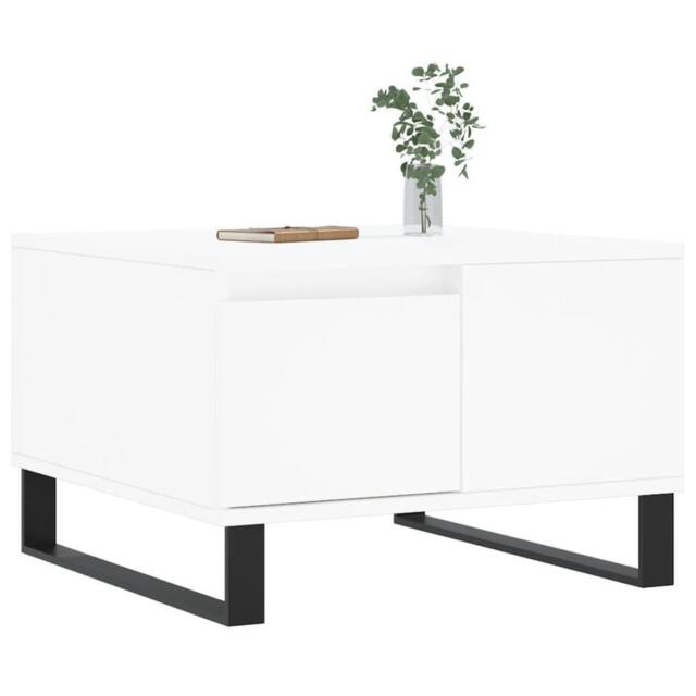 Berkfield Home Modern Coffee Table White 55x55x36.5 cm Engineered Wood - image 1