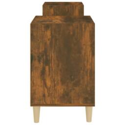 Berkfield Home TV Cabinet Smoked Oak 160x35x55 cm Engineered Wood in Brown - Size: 160 x 35 x 55 cm - thumbnail 8