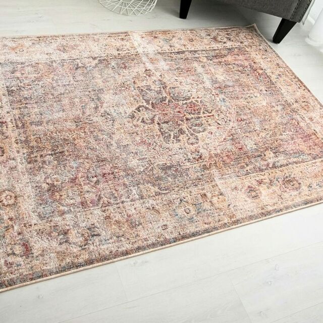 The Rug Shop UK Abstract Beige Traditional Easy to clean Machine Made Area Rug - Size: 200 cm x 290 cm - image 1