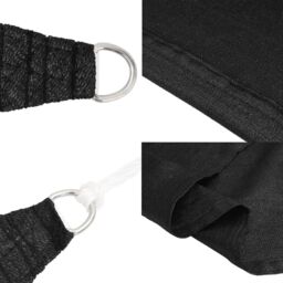Berkfield Home Sunshade Sail 160 g/m¬≤ Black 2x3.5 m HDPE - thumbnail 6