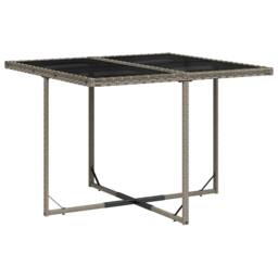 Berkfield Home 5 Piece Garden Dining Set with Cushions Grey Poly Rattan - thumbnail 4