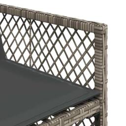 Berkfield Home 5 Piece Garden Dining Set with Cushions Grey Poly Rattan - thumbnail 8
