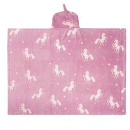 FLAVORA Pink Glow In Dark Unicorn Throw Blanket - Size: 100 cm x 190 cm - thumbnail 2