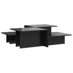 Berkfield Home Coffee Tables 2 pcs High Gloss Black Engineered Wood - thumbnail 1