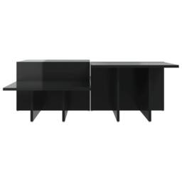 Berkfield Home Coffee Tables 2 pcs High Gloss Black Engineered Wood - thumbnail 5