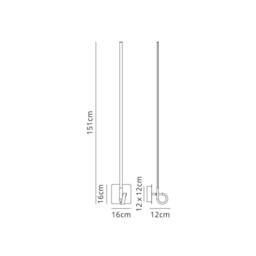 Netlighting Cinto Wall Lamp 151cm 20W LED 3000K 1600lm Antique Brass in Gold - thumbnail 2