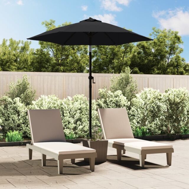 Berkfield Home Parasol Black 200x224 cm Aluminium - image 1