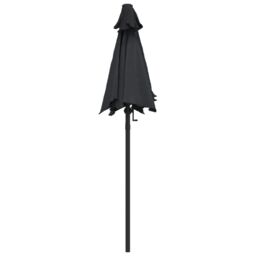 Berkfield Home Parasol Black 200x224 cm Aluminium - thumbnail 4