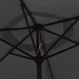 Berkfield Home Parasol Black 200x224 cm Aluminium - thumbnail 5