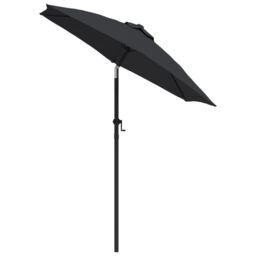 Berkfield Home Parasol Black 200x224 cm Aluminium - thumbnail 3