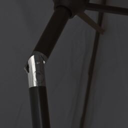 Berkfield Home Parasol Black 200x224 cm Aluminium - thumbnail 6