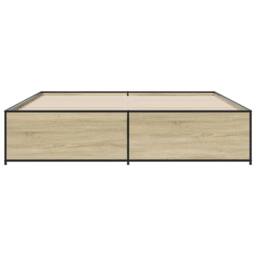 Berkfield Home Bed Frame without Mattress Sonoma Oak 180x200 cm Super King in Brown - thumbnail 4