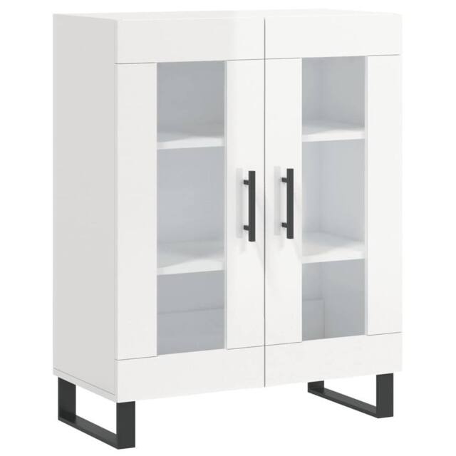 Berkfield Home Sideboard High Gloss White 69.5x34x90 cm Engineered Wood - image 1