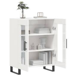 Berkfield Home Sideboard High Gloss White 69.5x34x90 cm Engineered Wood - thumbnail 4