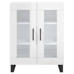 Berkfield Home Sideboard High Gloss White 69.5x34x90 cm Engineered Wood - thumbnail 5