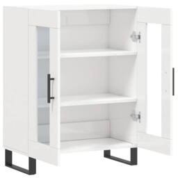 Berkfield Home Sideboard High Gloss White 69.5x34x90 cm Engineered Wood - thumbnail 6