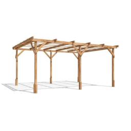 Dunster House Wooden Pergola Plant Frame 4m x 3m (13' x 10'), Utopia in Brown - thumbnail 1