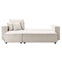 Artemis Home Hanna Reversible Corner Sofa with Sofa Bed in Cream - Size: 3 Seater - thumbnail 4
