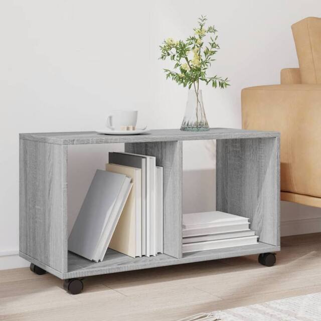 Berkfield Home Decorative vidaXL¬†Rolling¬†Cabinet¬†Grey Sonoma 72x33x42.5 cm En in Grey - image 1