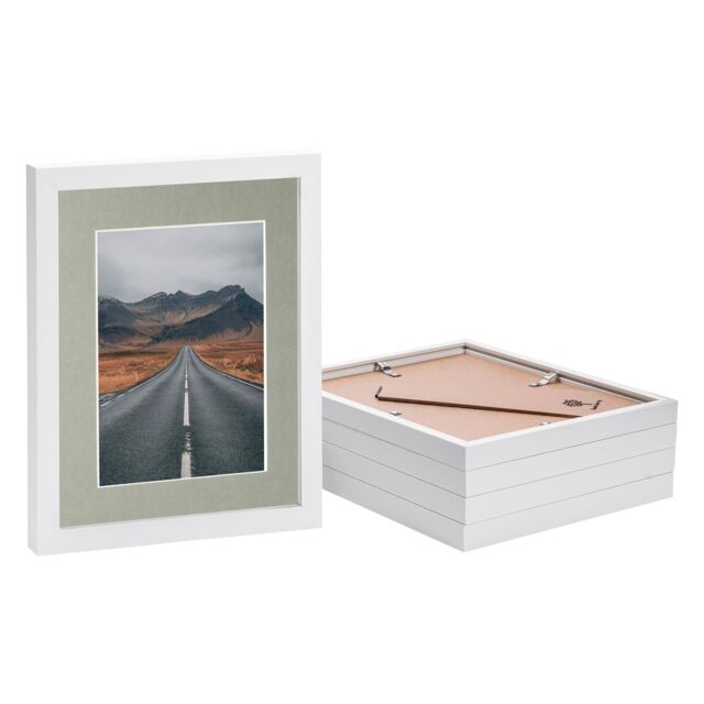 "Nicola Spring Photo Frames with 5"" x 7"" Mount - 8"" x 10"" - White Mount - Pack of 5" - image 1