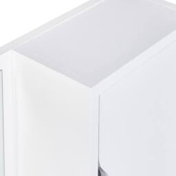 Wyld and Coco Wall-Mounted Mirror Cabinet 60 x 60 cm in White - thumbnail 8
