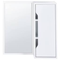Wyld and Coco Wall-Mounted Mirror Cabinet 60 x 60 cm in White - thumbnail 5