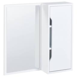 Wyld and Coco Wall-Mounted Mirror Cabinet 60 x 60 cm in White - thumbnail 2