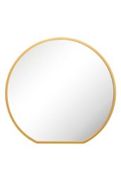 MirrorOutlet Gold Framed Flat Bottom Circular Garden Wall Mirror (126CM X 120CM) - Size: 1 Pack - thumbnail 3