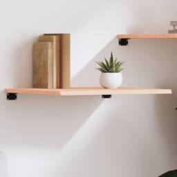 Berkfield Home Wall Shelf 60x60x2 cm Untreated Solid Wood Oak in Light Tan - Size: 60 x 60 x 2 cm - thumbnail 2