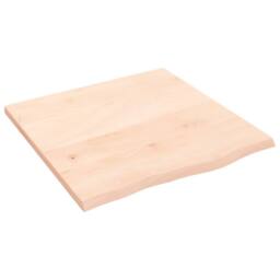 Berkfield Home Wall Shelf 60x60x2 cm Untreated Solid Wood Oak in Light Tan - Size: 60 x 60 x 2 cm - thumbnail 3